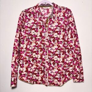 NWOT Woman’s Orvis Pink Floral Button Down 100% Cotton Shirt Size 8